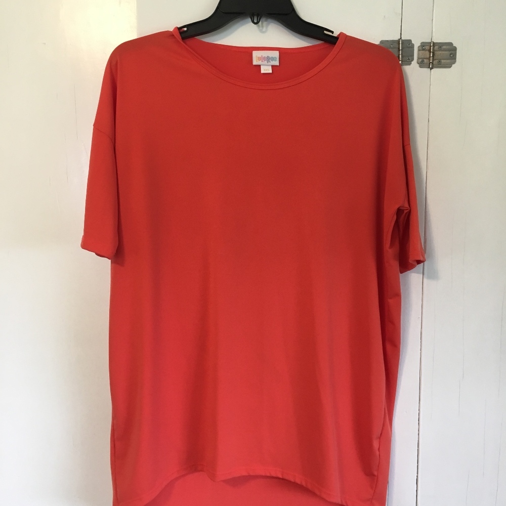 LuLaRoe Coral/Orange Irma Top